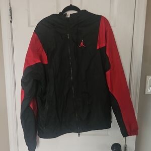 Jordan Men's Black and Red Windbreaker